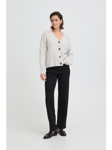 ICHI Strick-Cardigan langarm IHBALING Loose fit in Light grey melange