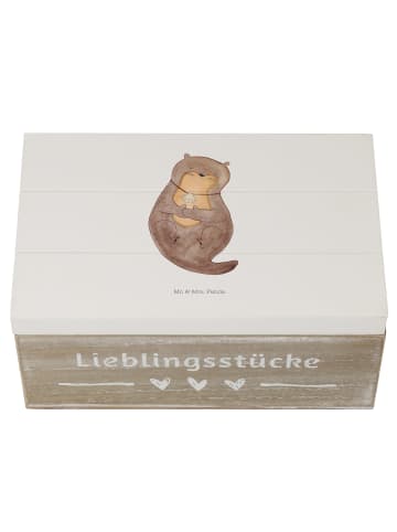 Mr. & Mrs. Panda Aufbewahrungsbox Otter Muschel ohne Spruch in Weiß