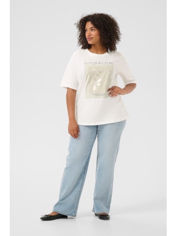 KAFFE curve T-shirt KCfiona Loose fit in Chalk