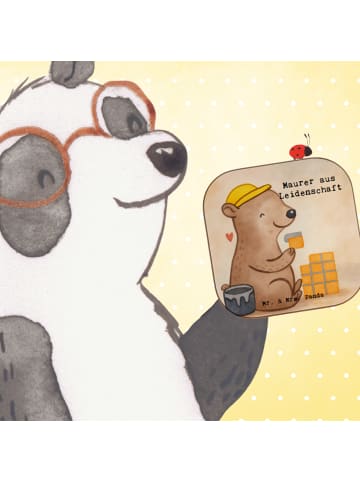 Mr. & Mrs. Panda Untersetzer Maurer Leidenschaft Design mit Spruch in Weiß