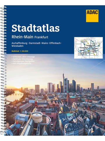 ADAC ADAC Stadtatlas Rhein-Main, Frankfurt 1:20.000