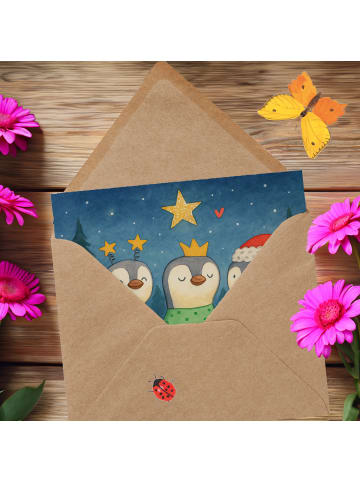 Mr. & Mrs. Panda faltkarte Winterzeit Heilige drei Könige Design... in Weiß