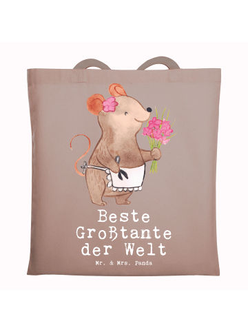 Mr. & Mrs. Panda Schultasche Maus Beste Großtante der Welt mit S... in Braun Pastell
