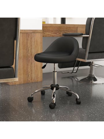 HOMCOM Salonstuhl in Schwarz 35L x 35B x 83H cm