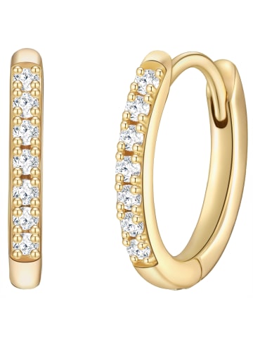 Glanzstücke München Ohrringe aus Sterling Silber mit Zirkonia in gelbgold