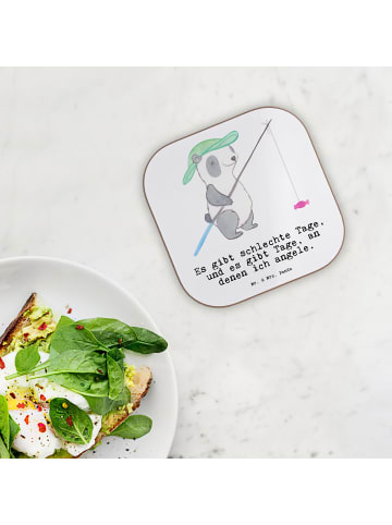 Mr. & Mrs. Panda Tischschoner Panda Angeln mit Spruch in Weiß