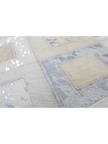 Kayoom Kurzflor Teppich Spark 110 in grau - silber - rechteckig