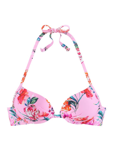 Sunseeker Push-Up-Bikini-Top in rosa-bedruckt