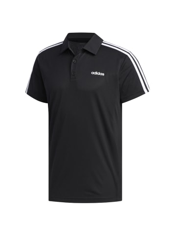 adidas Performance adidas Designed 2 Move 3-Stripes Polo Shirt in Schwarz