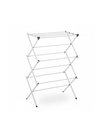 relaxdays Wäscheständer in Weiß  - (B)73 x (H)105 x (T)37 cm