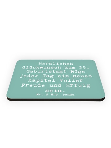 Mr. & Mrs. Panda Magnet Spruch 25. Geburtstag mit Spruch in Meeresbrise