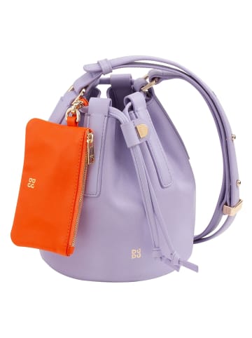 DuDu Beuteltasche Leder 14 cm in provence lilac