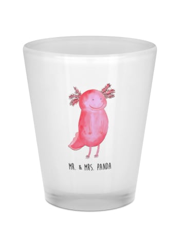 Mr. & Mrs. Panda Schnapsglas Axolotl Glücklich ohne Spruch in Transparent