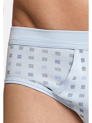 Schiesser Sportslip / Unterhose Cotton Essentials Feinripp in Dunkelblau / Hellblau