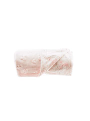 Almina Babydecke Doppellagig 75cm x 100cm mit Babybär und Decke Rosa Motiv 3 in Rosa