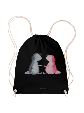 Mr. & Mrs. Panda Gymnastiktasche Axolotl Liebe ohne Spruch in Schwarz