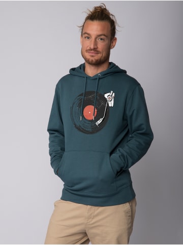 wat? Apparel Sweatshirt Schallplatte in Petrol