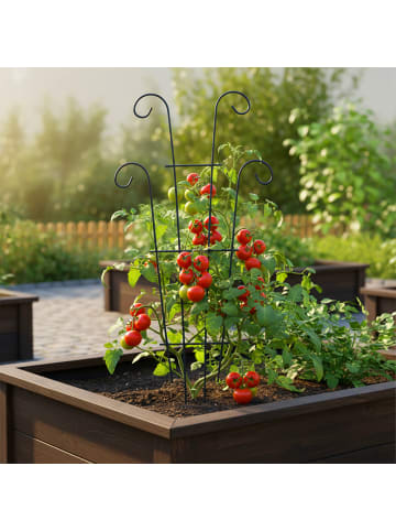 relaxdays 4 x Rankgitter in Schwarz - (B)31 x (H)82 cm