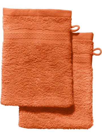 REDBEST Frottier Waschhandschuh 2er-Pack Chicago in terra