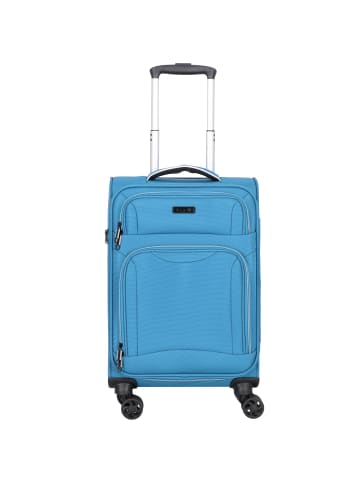 D&N Travel Line 9204 4 Rollen Kabinentrolley 55 cm in blau