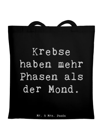 Mr. & Mrs. Panda Tragetasche Spruch Krebs Phasen mit Spruch in Schwarz