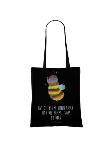 Mr. & Mrs. Panda Strandtasche Hummel flauschig mit Spruch in Schwarz