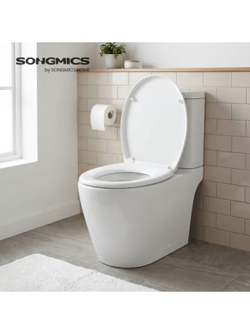 SONGMICS WC-Sitz Urea-Duroplast Bekin in Weiß - (B)37 x (H)5 x (T)44.6 cm