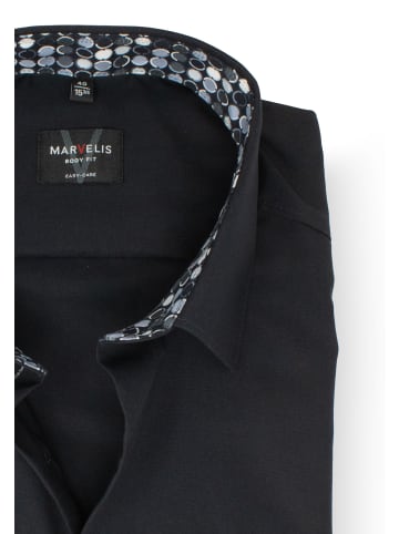 MARVELIS Body Fit Businesshemd in Schwarz 68