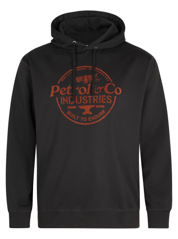 Petrol Industries Hoodie mit Grafikprint in großen Größen ridgeview in Schwarz