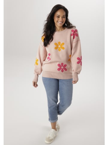 Aniston PLUS Strickpullover in rose-pink-orange