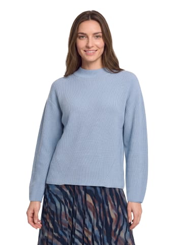 Betty Barclay Strickpullover mit Stehkragen in Blue Fog Melange