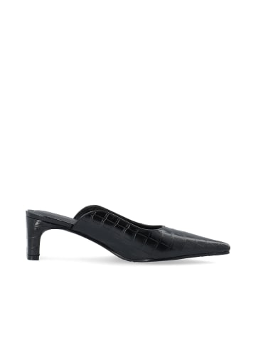 Bianco Mules in BlackCroco