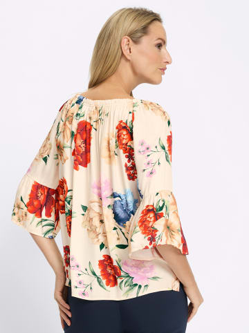 Heine Druck-Tunika in champagner-rostrot-bedruckt
