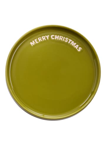 Butlers Teller GOOD VIBES MERRY CHRISTMAS in Grün