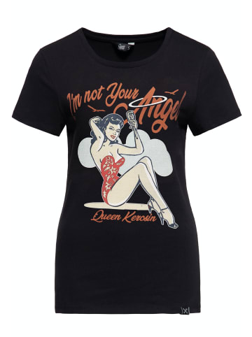 Queen Kerosin Queen Kerosin Print T-Shirt I´m not your Angel in schwarz