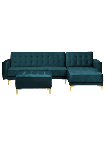 Beliani 2-tlg Modulsofa ABERDEEN in Grün/Gold