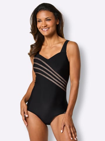 WITT WEIDEN Badeanzug in schwarz-goldfarben