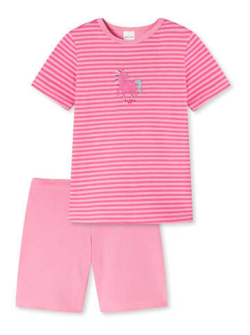 Schiesser Kurzer Schlafanzug Basic Kids in Rosa