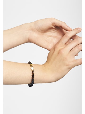 LIEBESKIND BERLIN Armschmuck Onyx meets Tigers Eye in schwarz