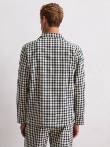 Marc O'Polo Pyjamaoberteil Cozy Flannel in dark navy check