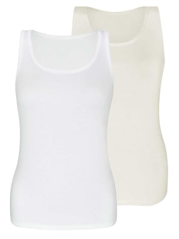 Sassa 2er Sparpack Top in ivory white