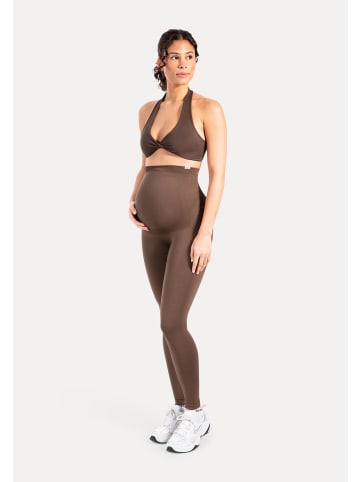 SMILODOX Leggings Lorraine in Dunkelbraun
