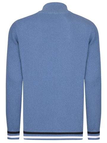 Felix Hardy Halber Reißverschluss Baumwollpullover in Indigo