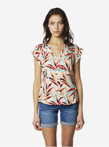 KOROSHI Damenhemd mit kurzärmelbedrucktem Druck in bunt