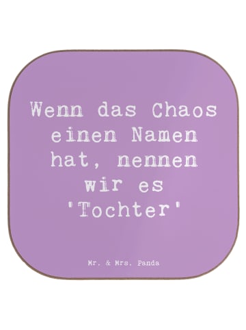 Mr. & Mrs. Panda Untersetzer Gläser Spruch Chaos Tochter mit Spruch in Lavendeltraum