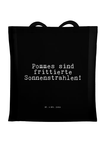 Mr. & Mrs. Panda Tote Bag Pommes sind frittierte Sonnenstrahlen!... in Schwarz
