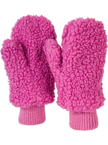 styleBREAKER Teddyfleece Fausthandschuhe in Pink