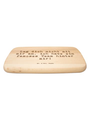 Mr. & Mrs. Panda Schneidebrett Holz Spruch Im Team zuMenschmenarbei... in Transparent