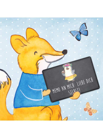 Mr. & Mrs. Panda Wandbild Pinguin Kokosnuss mit Spruch in Kreidetafel