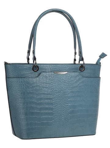 Cluty Handtasche echt Leder in blau